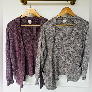 A New Day , a lot of two open front cotton blend cardigans